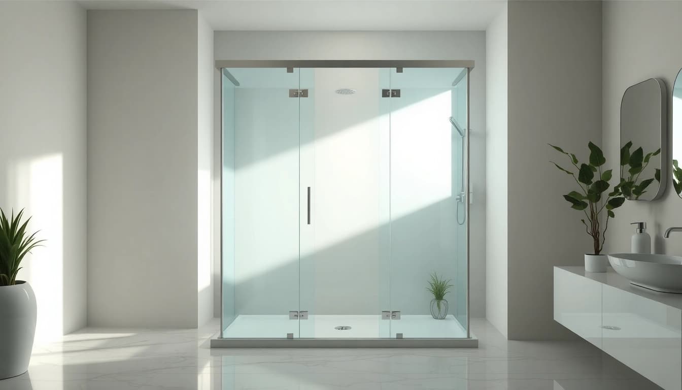 Erleben Sie die Eleganz der duschkabine 80x80 in einem modernen Badezimmer mit durchsichtigen Glaselementen.