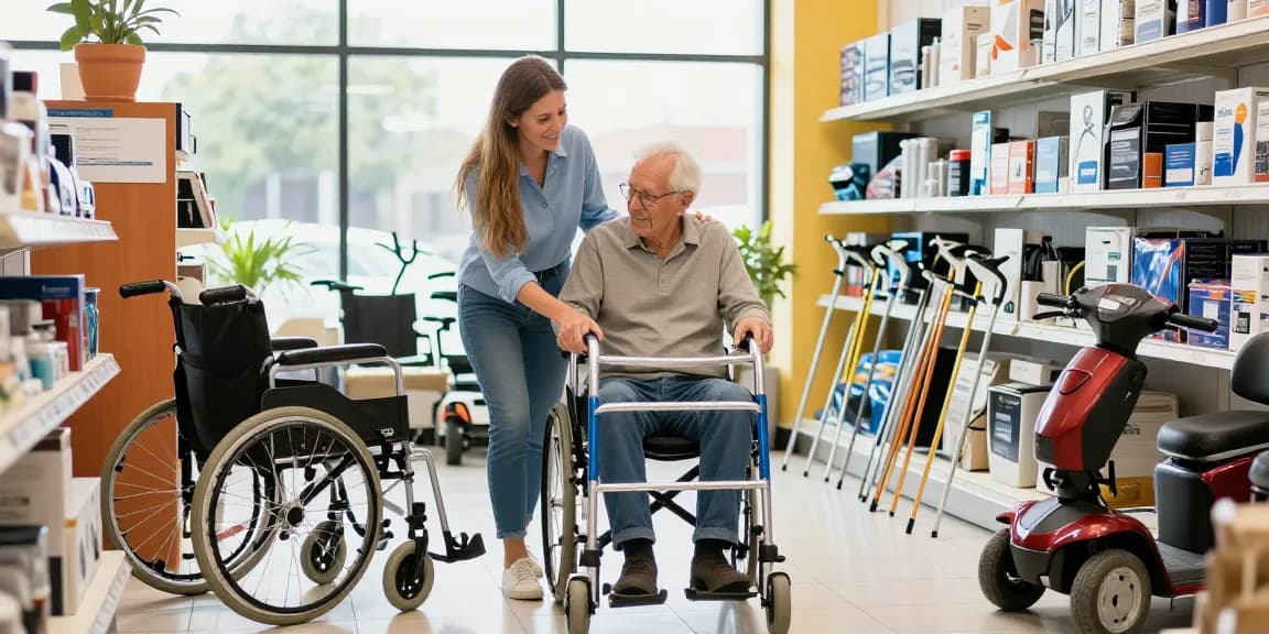 Buy nobility aids at a warm and inviting mobility aid store with products and a friendly associate.