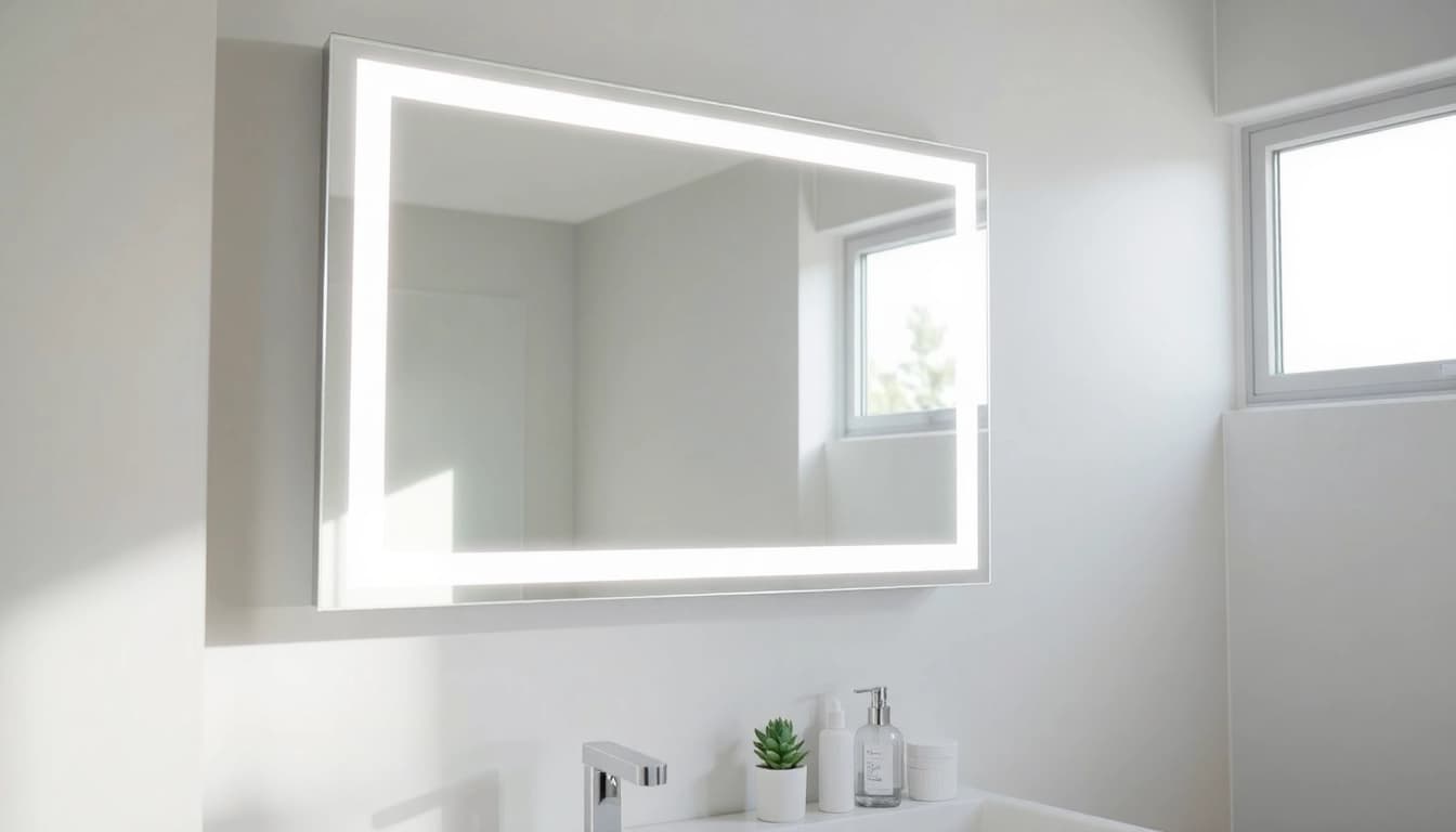 Illuminate your space with an elegant led mirror that enhances modern bathroom décor.