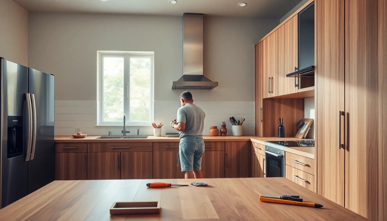 Cabinet Refacing Largo FL showcases expert craftsmanship in a modern kitchen transformation.