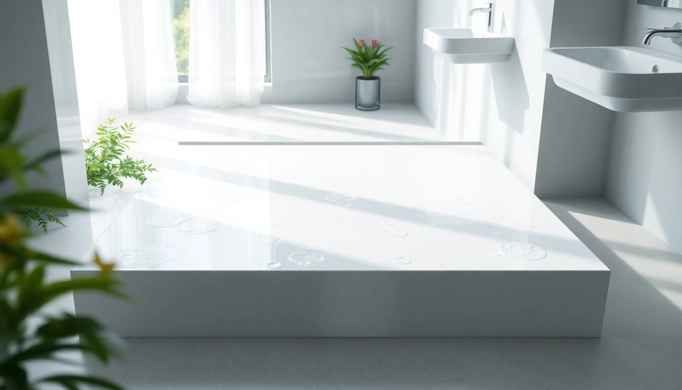 Showcasing an 800 x 800 shower base surrounded by an elegant bathroom setup, reflecting tranquility.