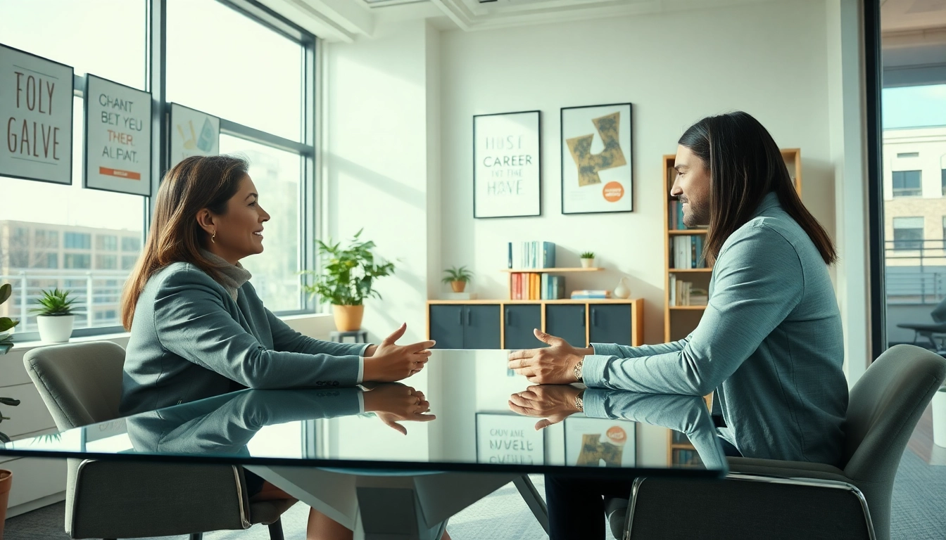 Engaged professional in a career coaching session, emphasizing Career coaching techniques.