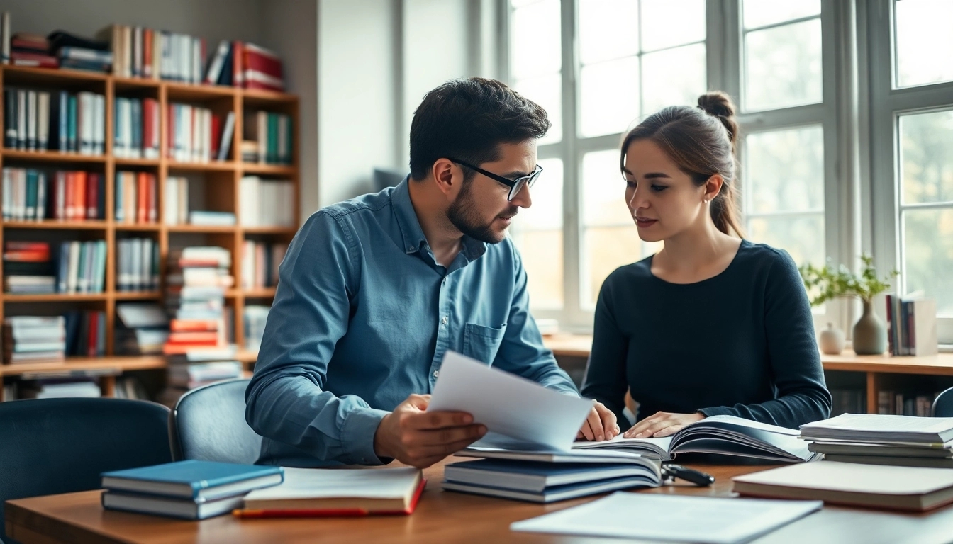 TOEFL expert help with a student in a bright study room, fostering a supportive learning environment.