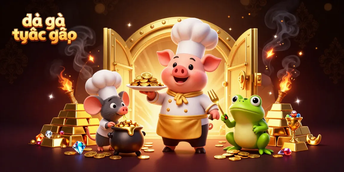 Experience đá gà trực tiếp with dynamic characters surrounding gold elements in an exciting illustration.