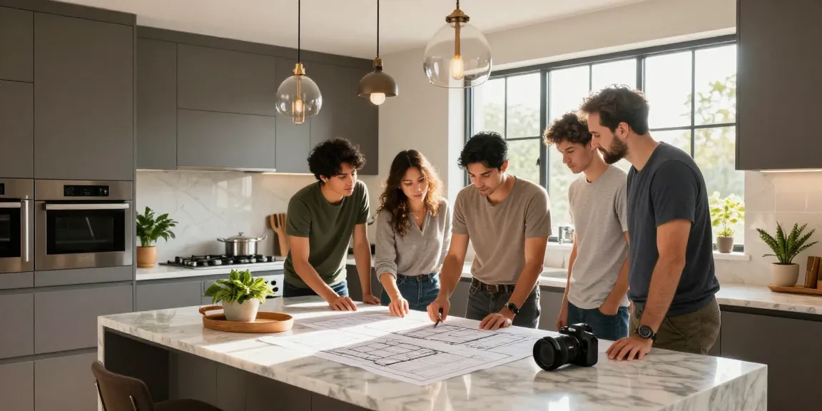 Kitchen remodeling experts discussing stylish upgrades for a modern home.