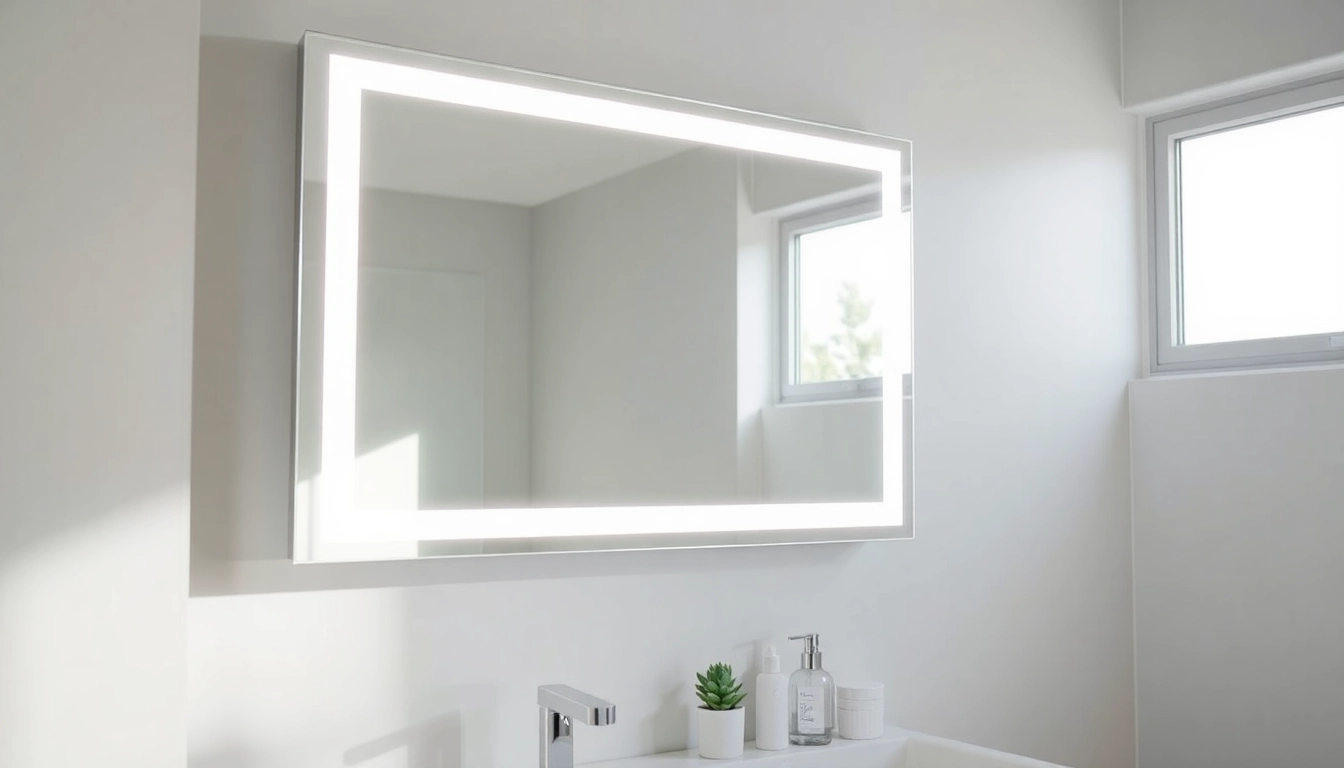 Illuminate your space with an elegant led mirror that enhances modern bathroom décor.