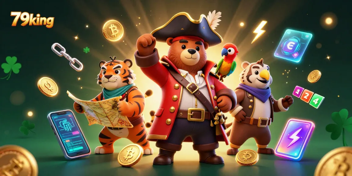 Engage with 79king's thrilling casino experience while enjoying colorful slot reels and characters.