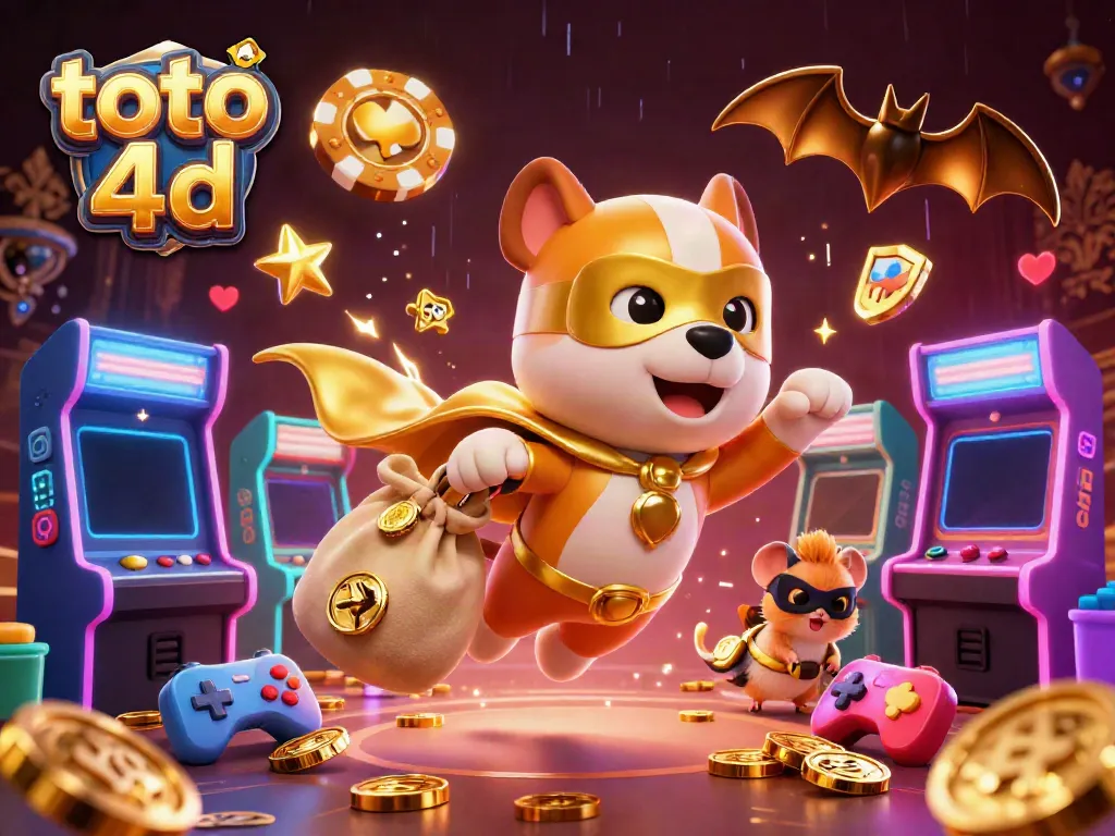 Experience thrilling toto 4d adventures with a 3D superhero dog and colorful casino elements!