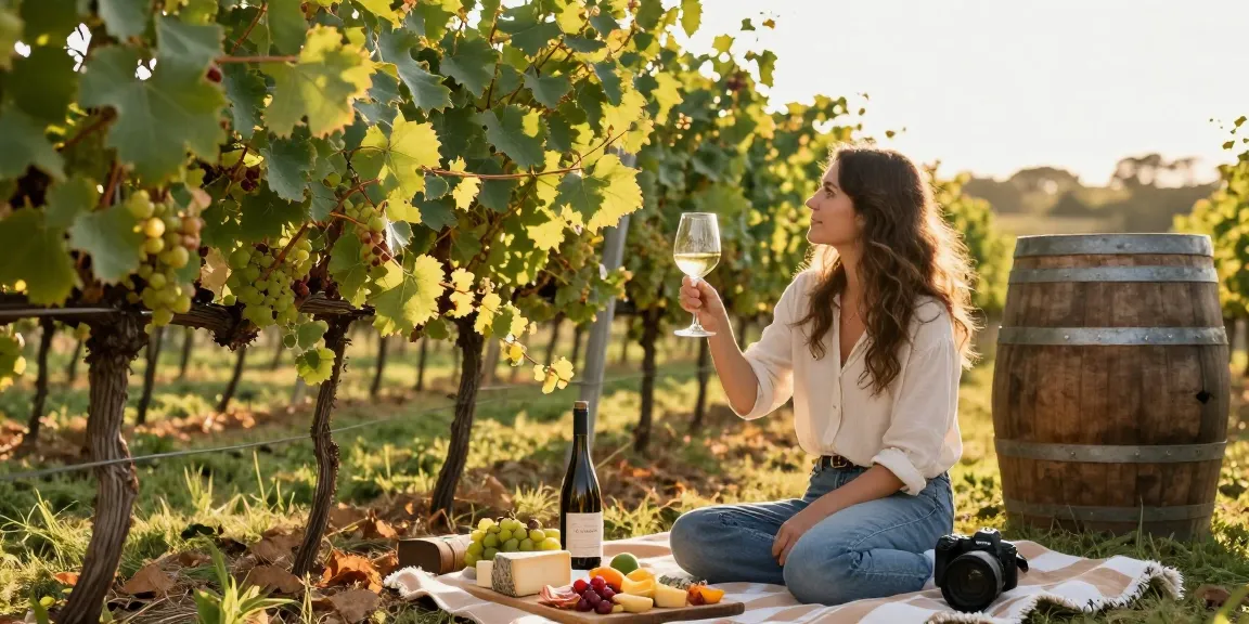Enjoying Chatoo wine in a picturesque vineyard at sunset.