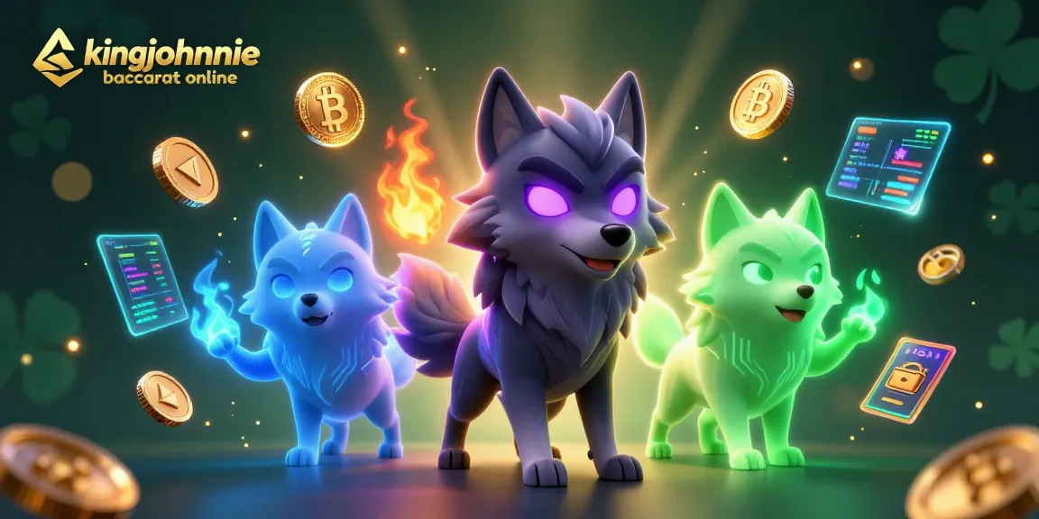 Engage with kingjohnnie baccarat online in this vibrant casino illustration showcasing dynamic gameplay.