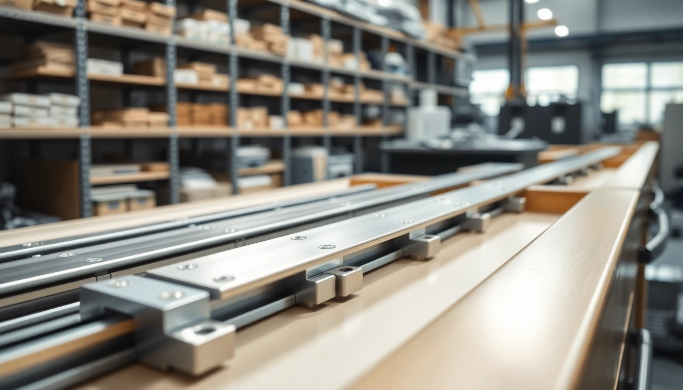 Showcase of Drawer Slides Wholesale with smooth metallic mechanisms in a professional workshop.