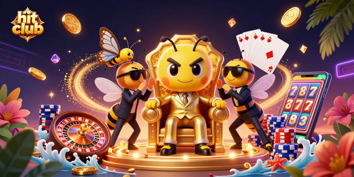 Engage with hit club's exciting treasures amidst cascading riches and 3D cartoon characters