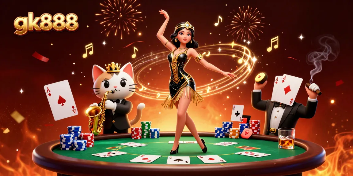 Experience thrilling moments in gk888 casino, featuring lively characters and gaming elements.