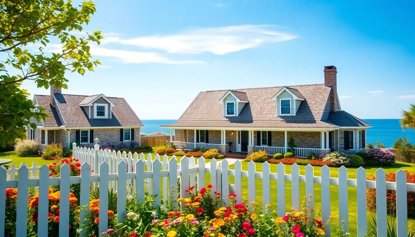 Explore beautiful cape cod homes with charming designs and coastal landscaping in a vibrant setting.