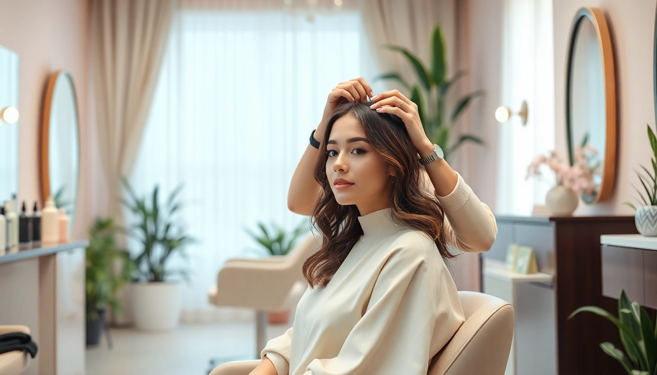 Experience a professional perm service at Omnia Salon in San Diego, showcasing skillful hairstyling.