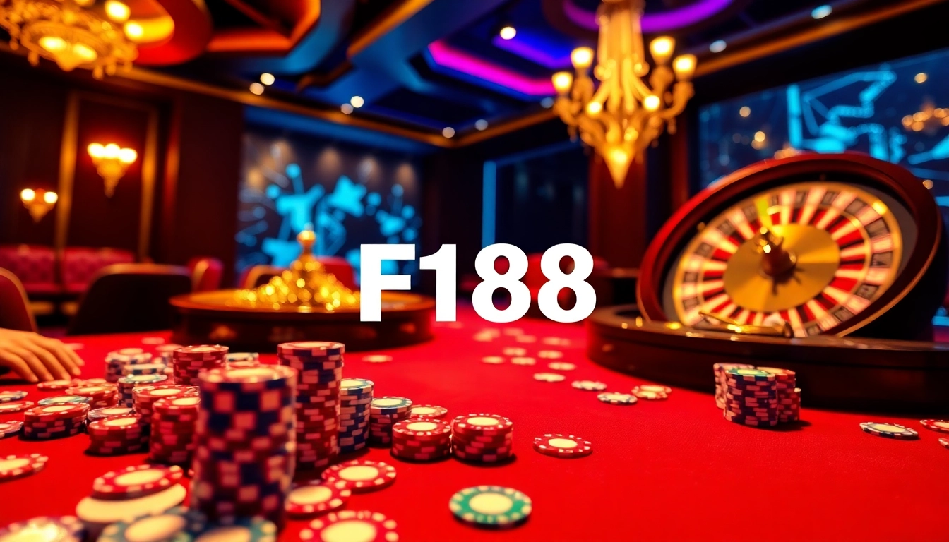 Players engage with F168 logo at an upscale poker table, chips in play.