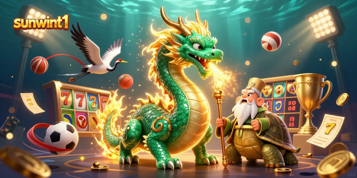 Experience thrilling gaming with sunwint1 as jade dragon, sage, and lucky cranes showcase dynamic slot reels.